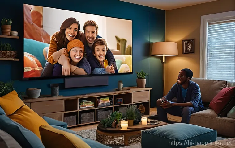 빔프로젝터와 TV 비교 - Prompt 1: The Immersive Home Cinema Experience**