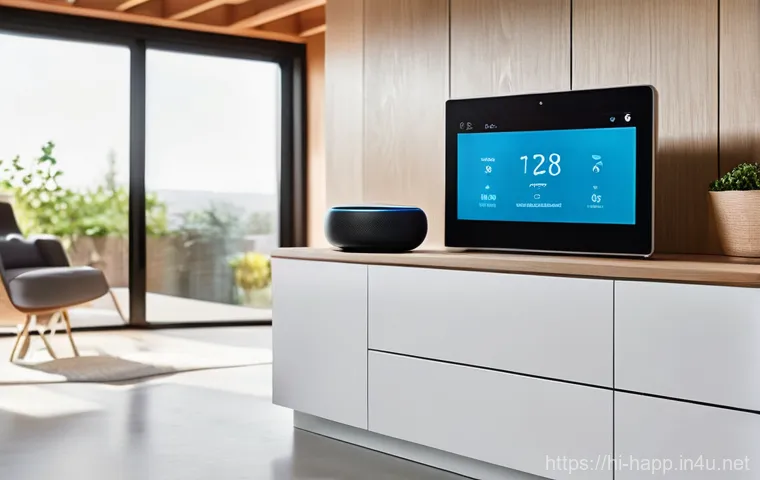 스마트홈 구축 비용 분석 - **Prompt:** "A clear, multi-panel image depicting modern home security. The main panel shows a confi...