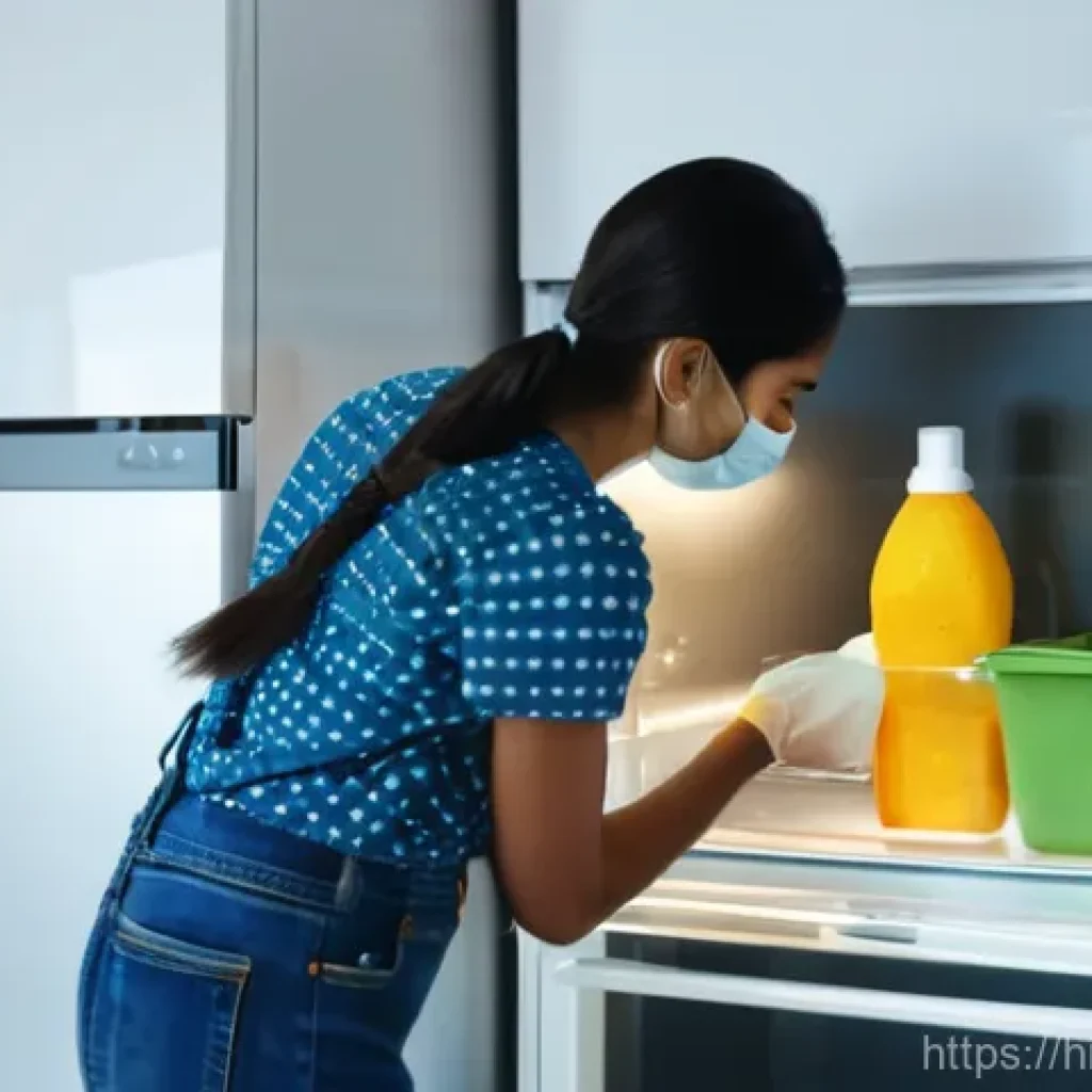 냉장고 냄새 제거 방법 - **Prompt: Refrigerator Deep Cleaning Day**
    A bright, wide-angle shot of a meticulously clean, mo...