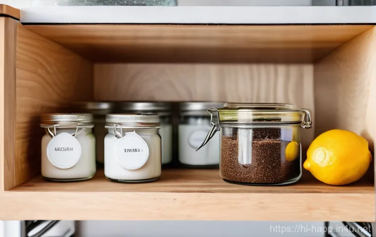 냉장고 냄새 제거 방법 - **Prompt: Refrigerator Deep Cleaning Day**
    A bright, wide-angle shot of a meticulously clean, mo...