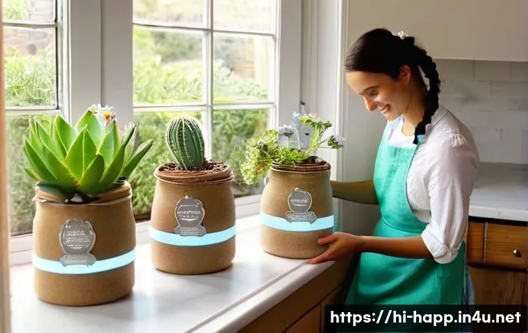 가전제품 업사이클링 - **Prompt 1: Upcycled Kitchen Charm**
"A cozy and creatively decorated kitchen nook featuring upc...